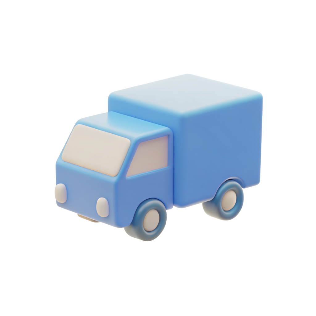 中古トラック(青の3Dイラスト)